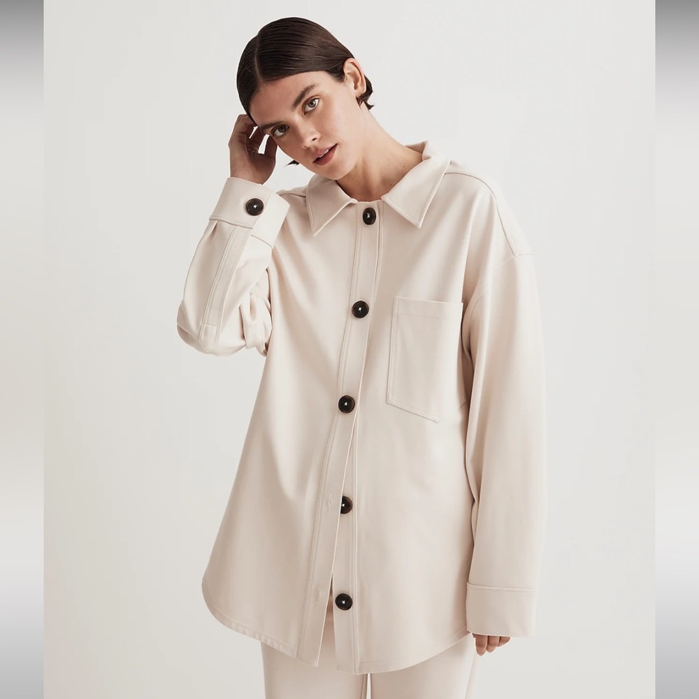 Madewell Ponte Oversized Shirt Jacket Size Small NWT